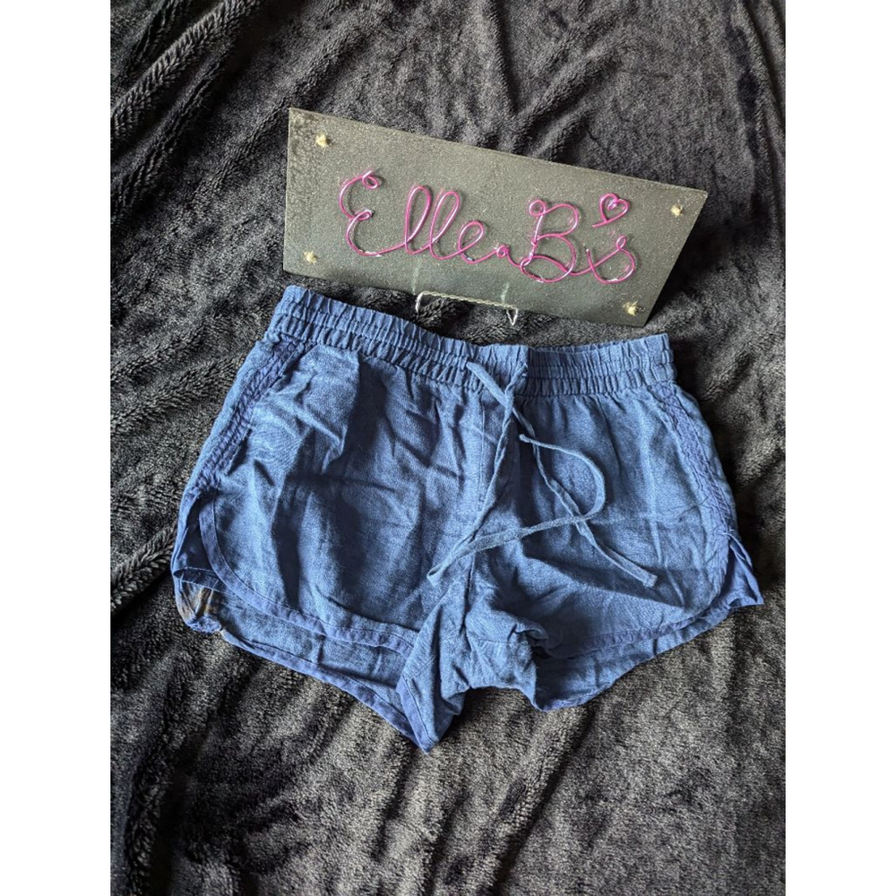 EUC The Gap Blue Linen Pull on Shorts XS